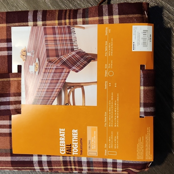 *NWT Fall Oblong Tablecloth - Picture 3 of 4
